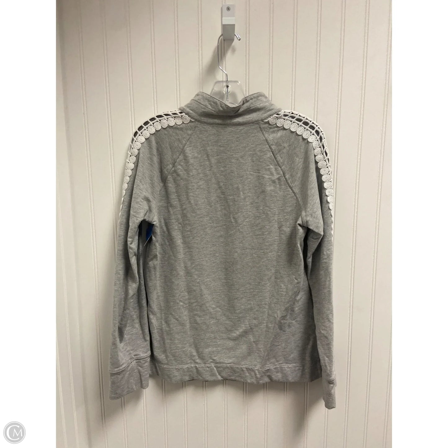 Jacket Designer By Lilly Pulitzer In Grey & White, Size: M