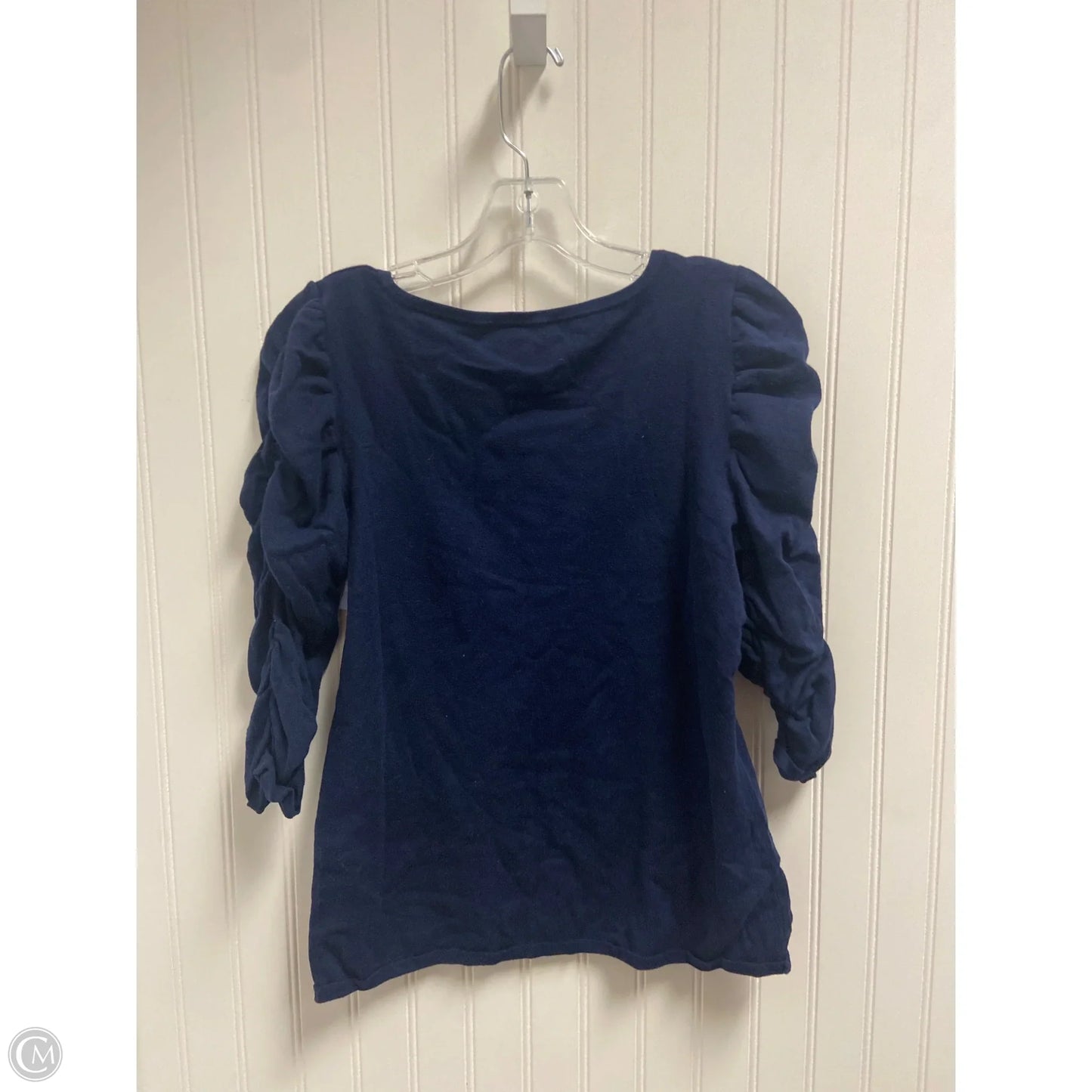 Top 3/4 Sleeve Designer By Lilly Pulitzer In Navy, Size: M