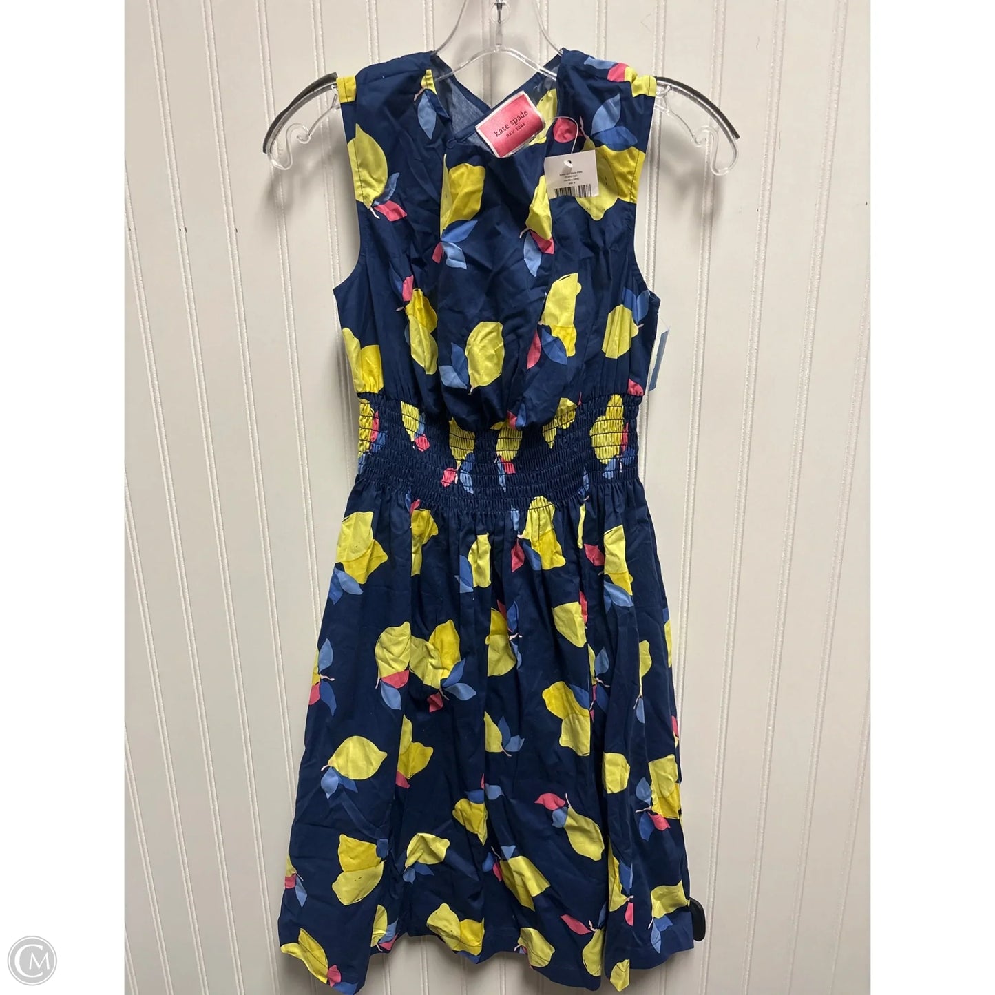 Dress Designer By Kate Spade In Blue & Yellow, Size: S