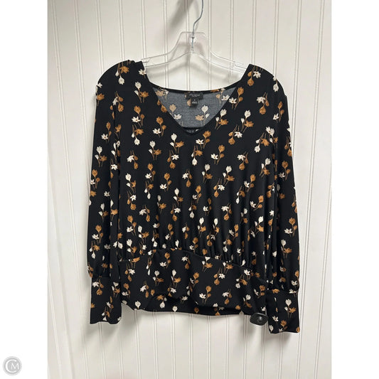 Top Long Sleeve By Ann Taylor In Black, Size: M