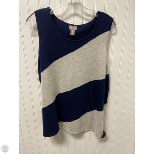 Top Sleeveless By Chicos In Navy, Size: L