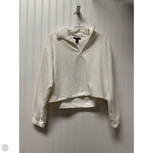Sweatshirt Collar By Forever 21 In White, Size: S