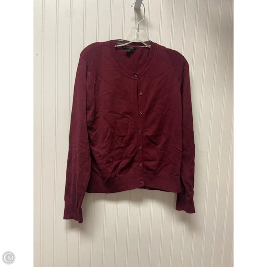 Cardigan By Banana Republic In Maroon, Size: Xl