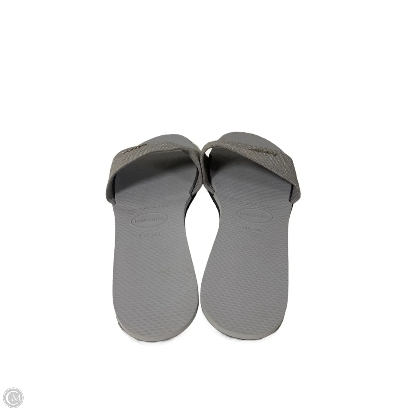 Sandals Flats By Havaianas In Silver, Size: 9