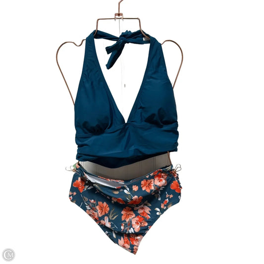 Swimsuit 2pc By Clothes Mentor In Blue, Size: L
