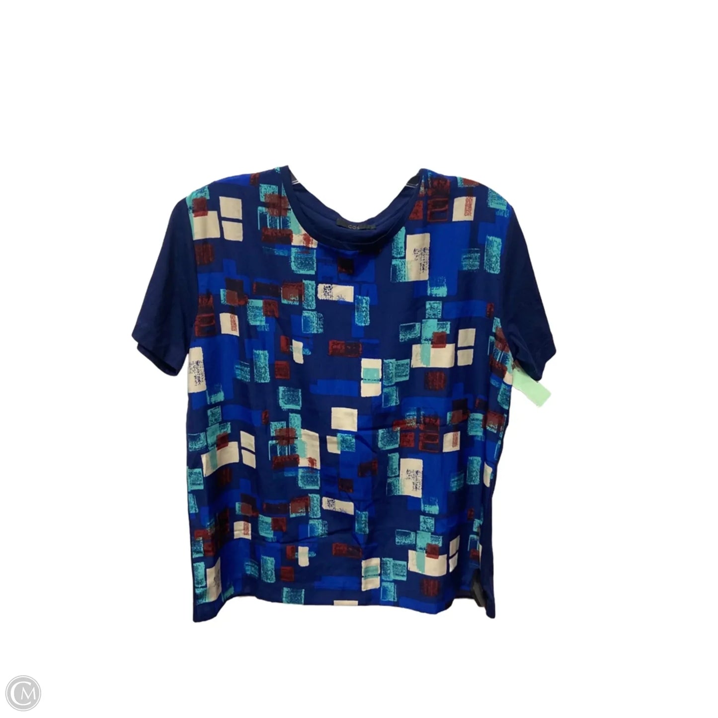 Top Short Sleeve By Cos In Blue & Brown, Size: S