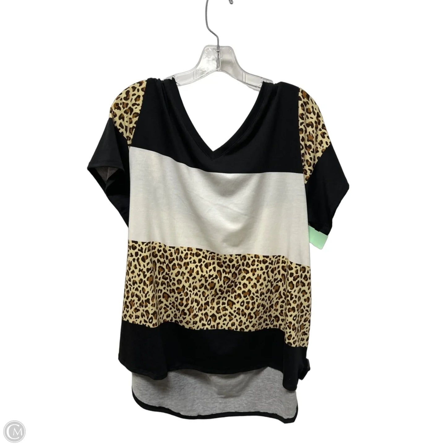 Top Short Sleeve By Lularoe In Black & White, Size: 2x