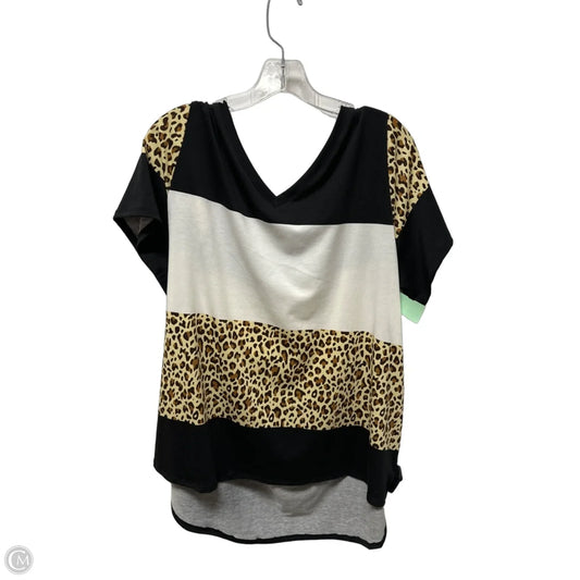 Top Short Sleeve By Lularoe In Black & White, Size: 2x