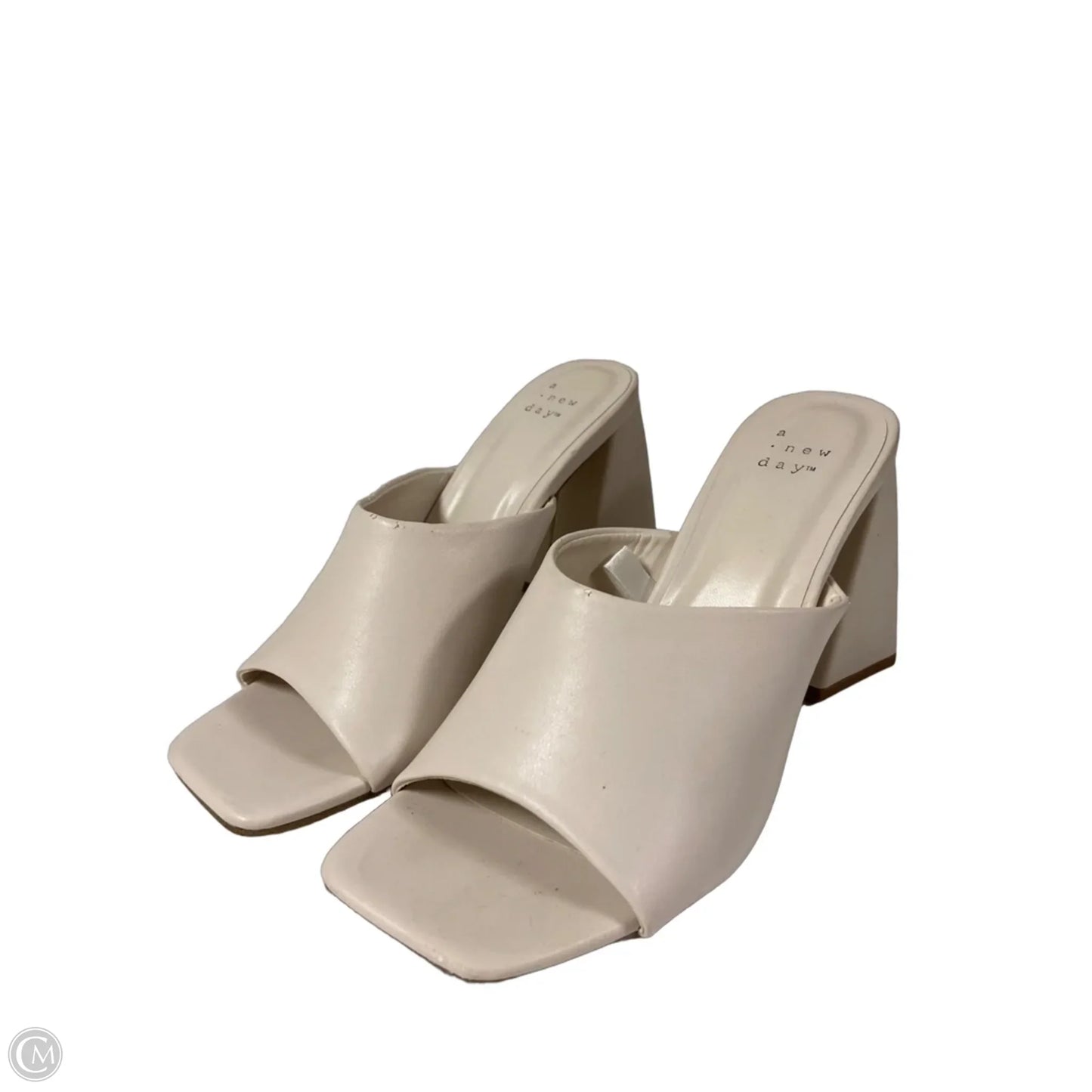 Sandals Heels Block By A New Day In Beige, Size: 7.5