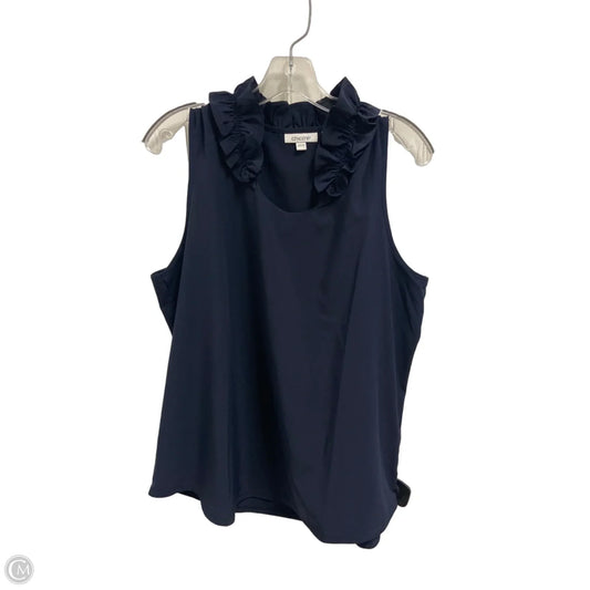 Top Sleeveless By Chicos In Navy, Size: Xl