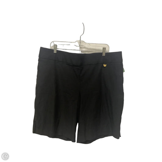 Shorts By Ellen Tracy In Black, Size: 1x