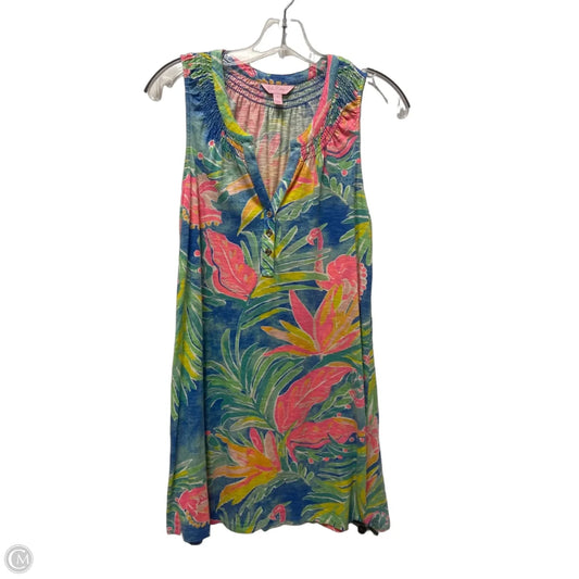 Dress Designer By Lilly Pulitzer In Tropical Print, Size: S