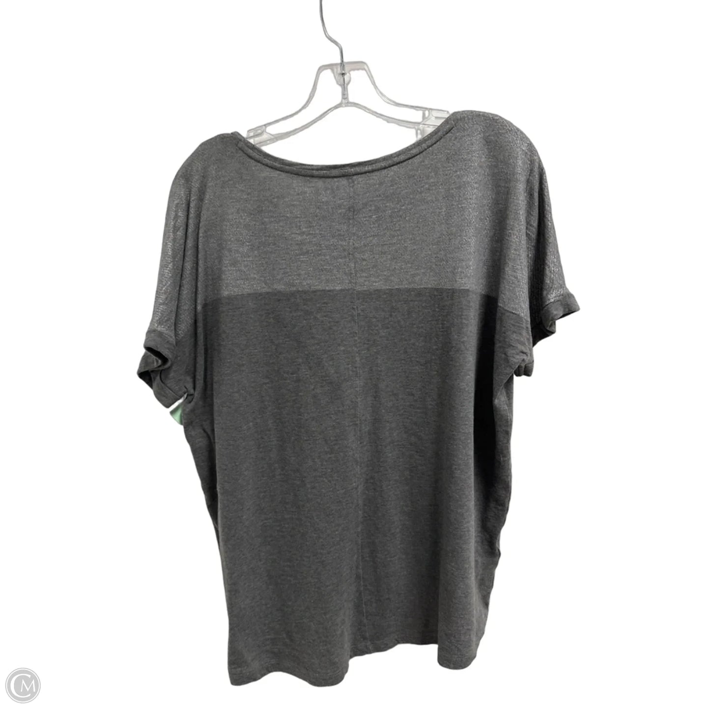 Top Short Sleeve By Loft In Grey, Size: M