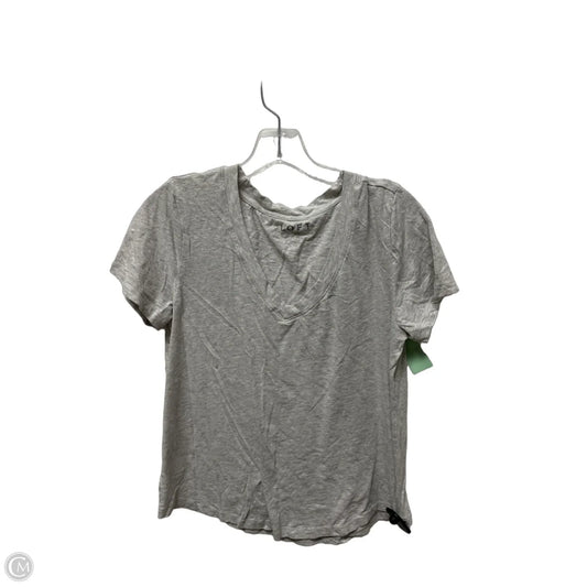 Top Short Sleeve Basic By Loft In Grey, Size: M