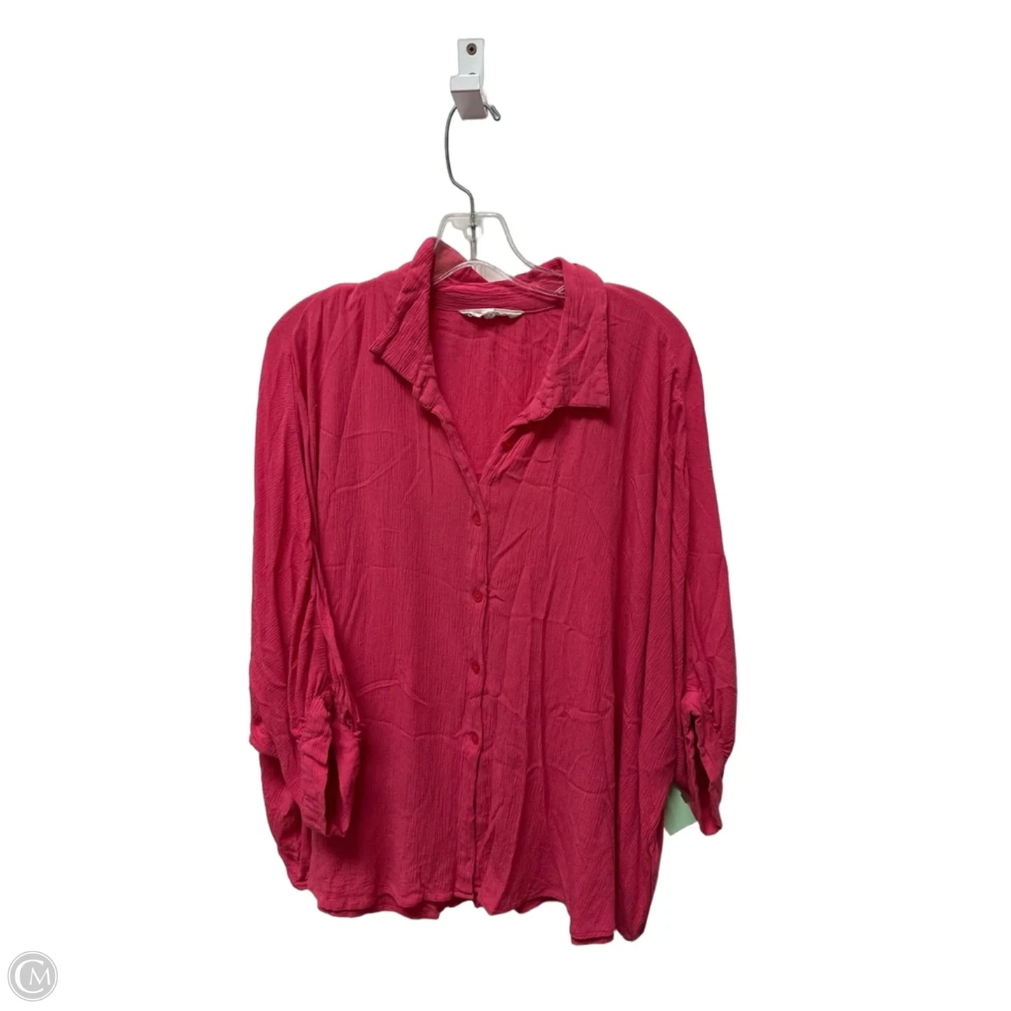 Top Short Sleeve Basic By Clothes Mentor In Pink, Size: L
