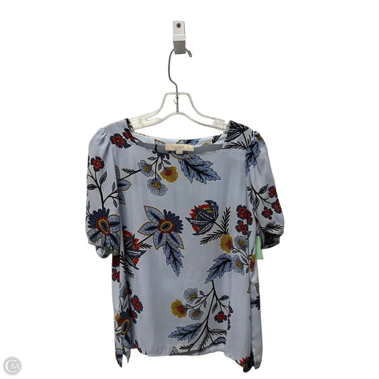 Top Short Sleeve By Loft In Blue, Size: S