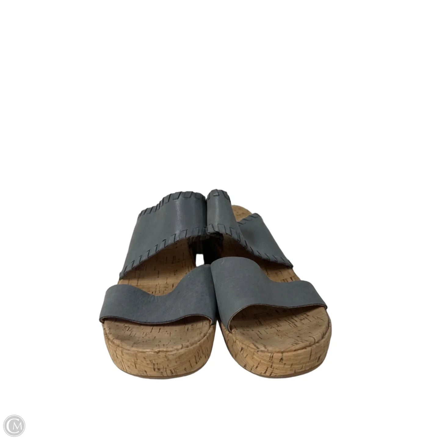 Sandals Heels Wedge By Korks In Grey, Size: 10