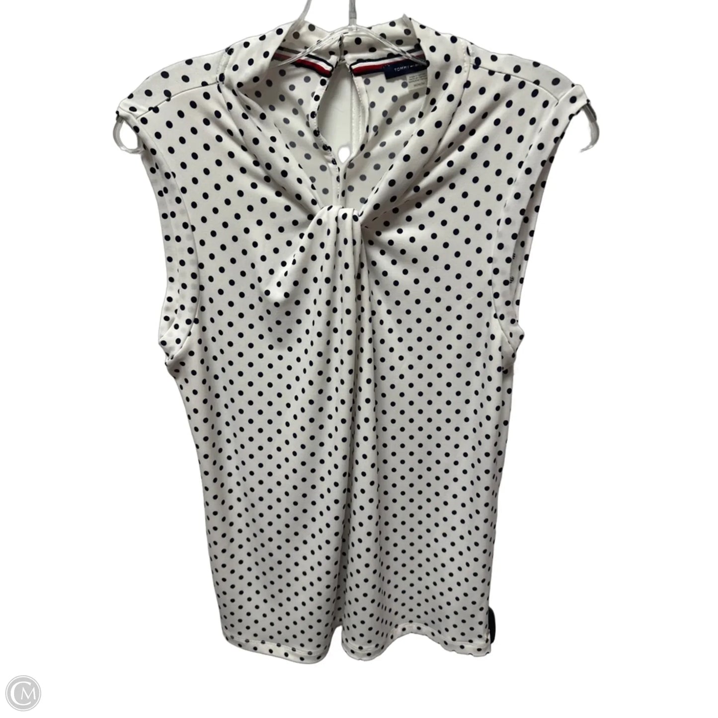 Top Sleeveless By Tommy Hilfiger In Polkadot Pattern, Size: M