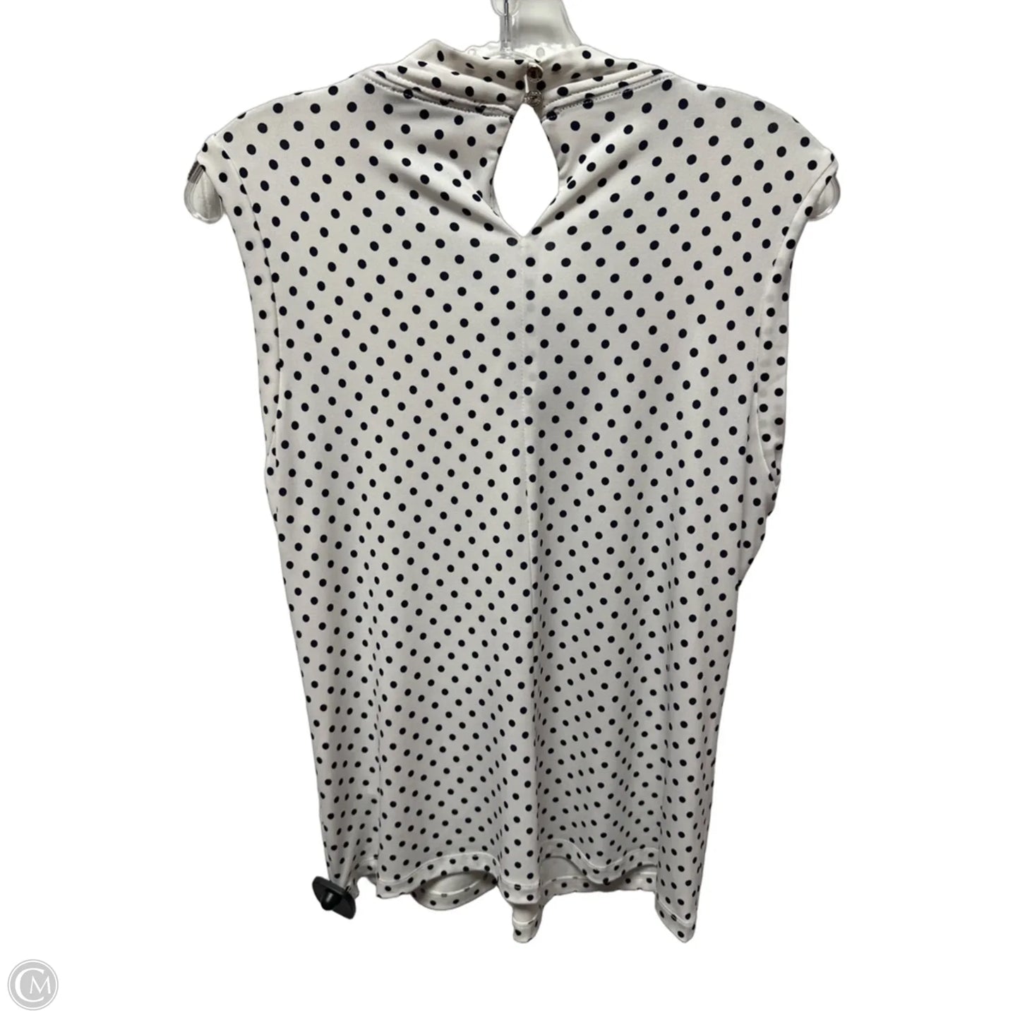 Top Sleeveless By Tommy Hilfiger In Polkadot Pattern, Size: M