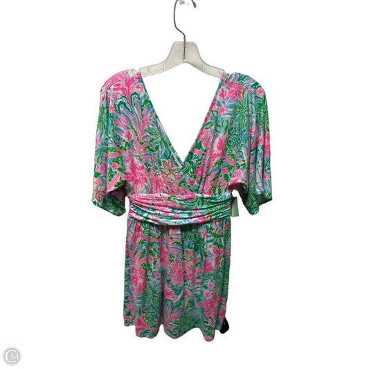 Romper Designer By Lilly Pulitzer In Blue & Pink, Size: Xs