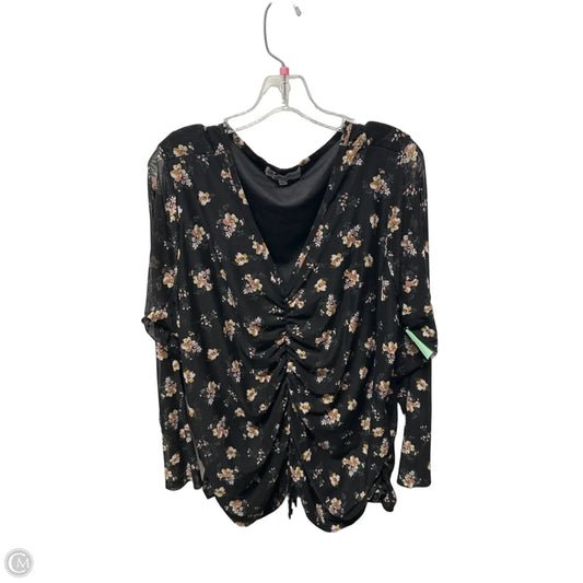 Top Long Sleeve By Absolutely Famous In Black, Size: 3x