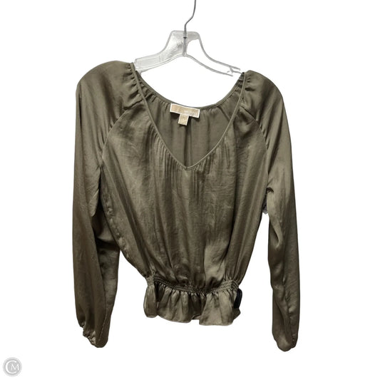 Top Long Sleeve By Michael By Michael Kors In Green, Size: S