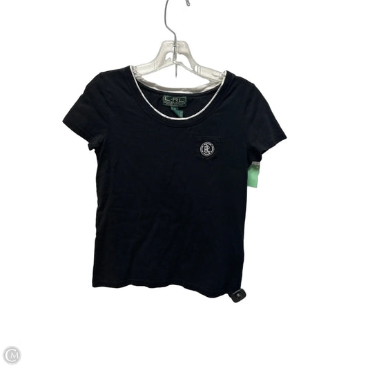Top Short Sleeve By Lauren By Ralph Lauren In Black, Size: Xs