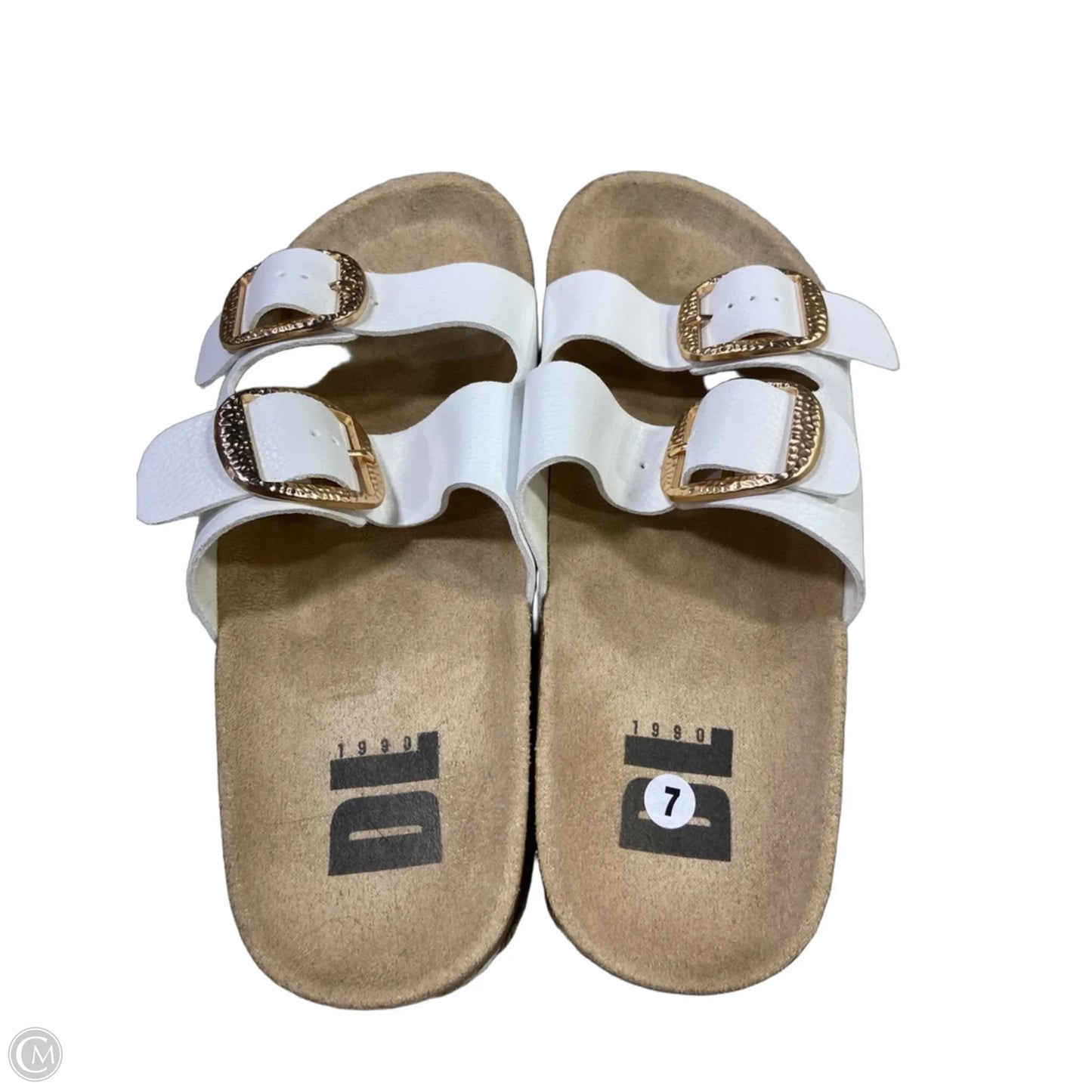 Sandals Flats By Clothes Mentor In White, Size: 7