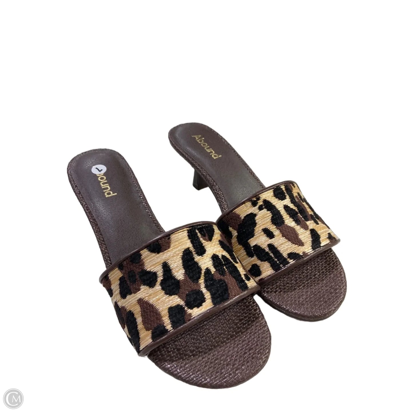 Sandals Heels Kitten By Abound In Brown, Size: 7