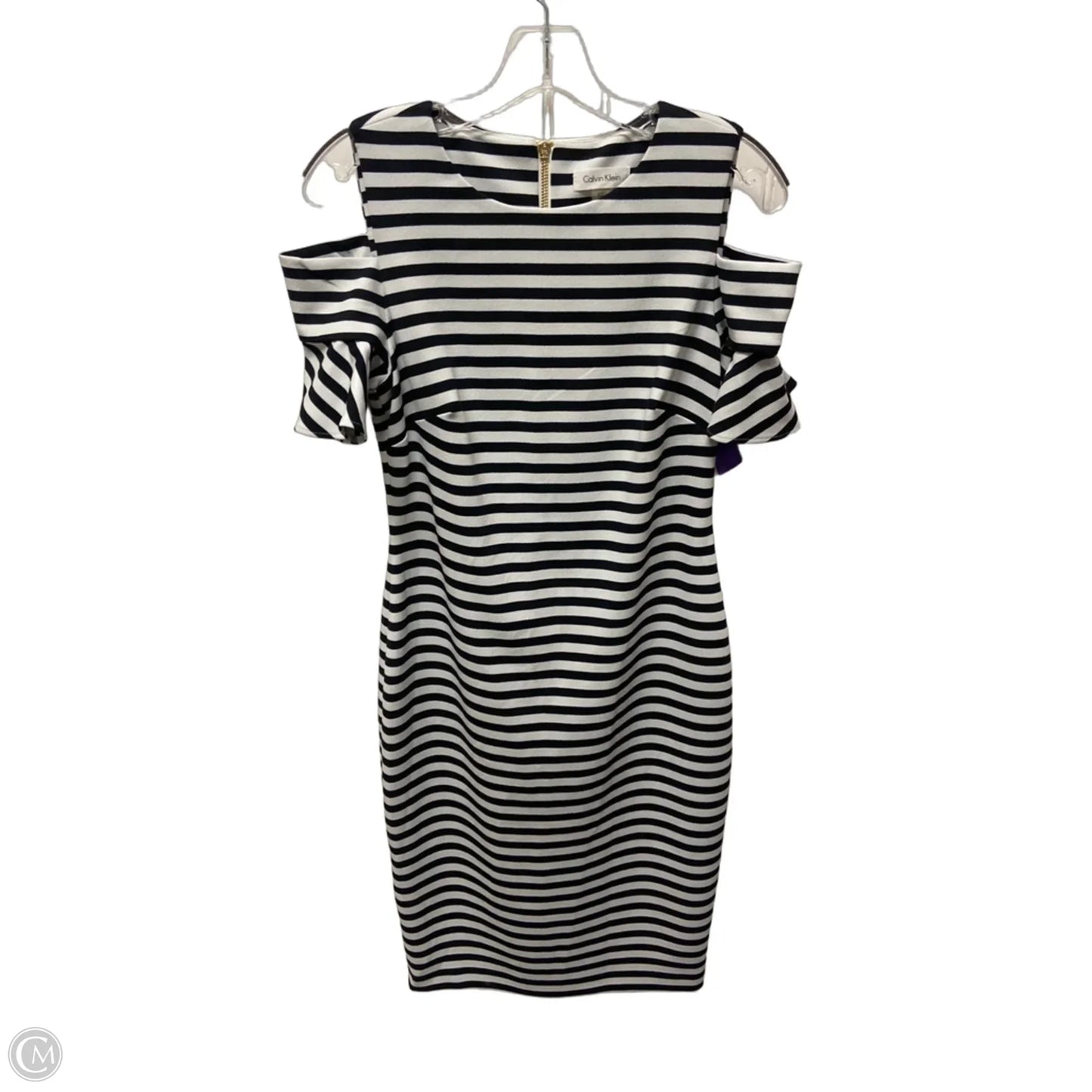 Dress Work By Calvin Klein In Striped Pattern, Size: S