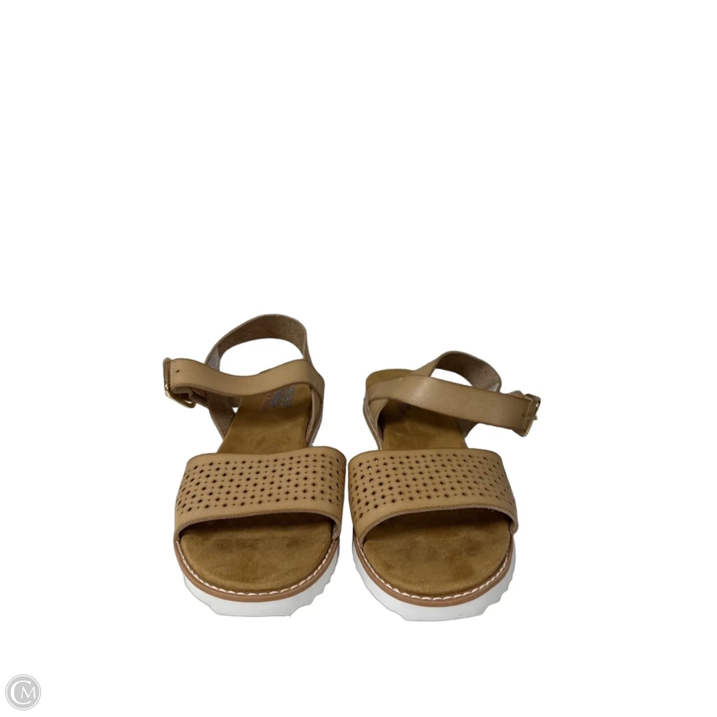 Sandals Heels Wedge By Bobs In Tan, Size: 9.5