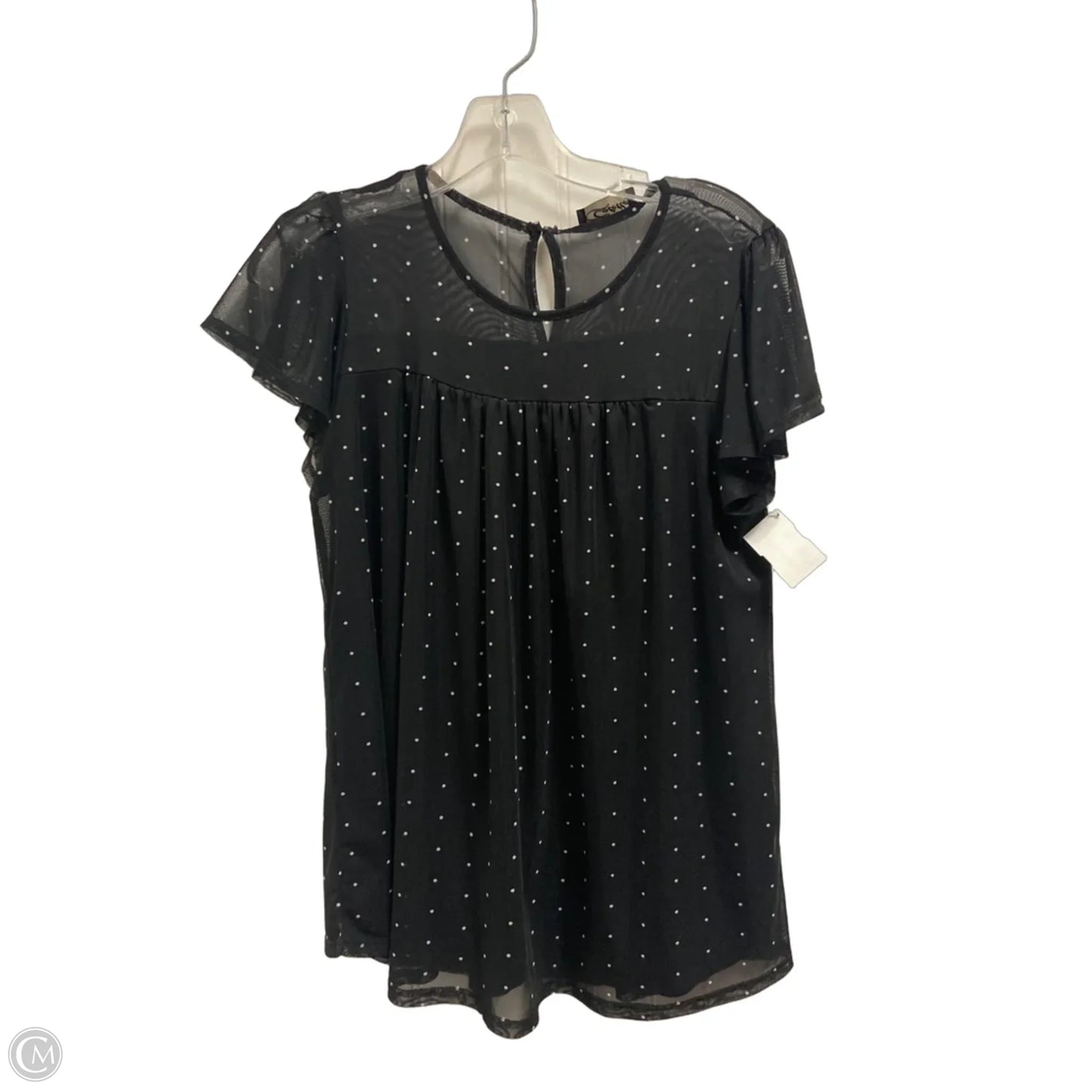 Top Short Sleeve By Clothes Mentor In Polkadot Pattern, Size: S