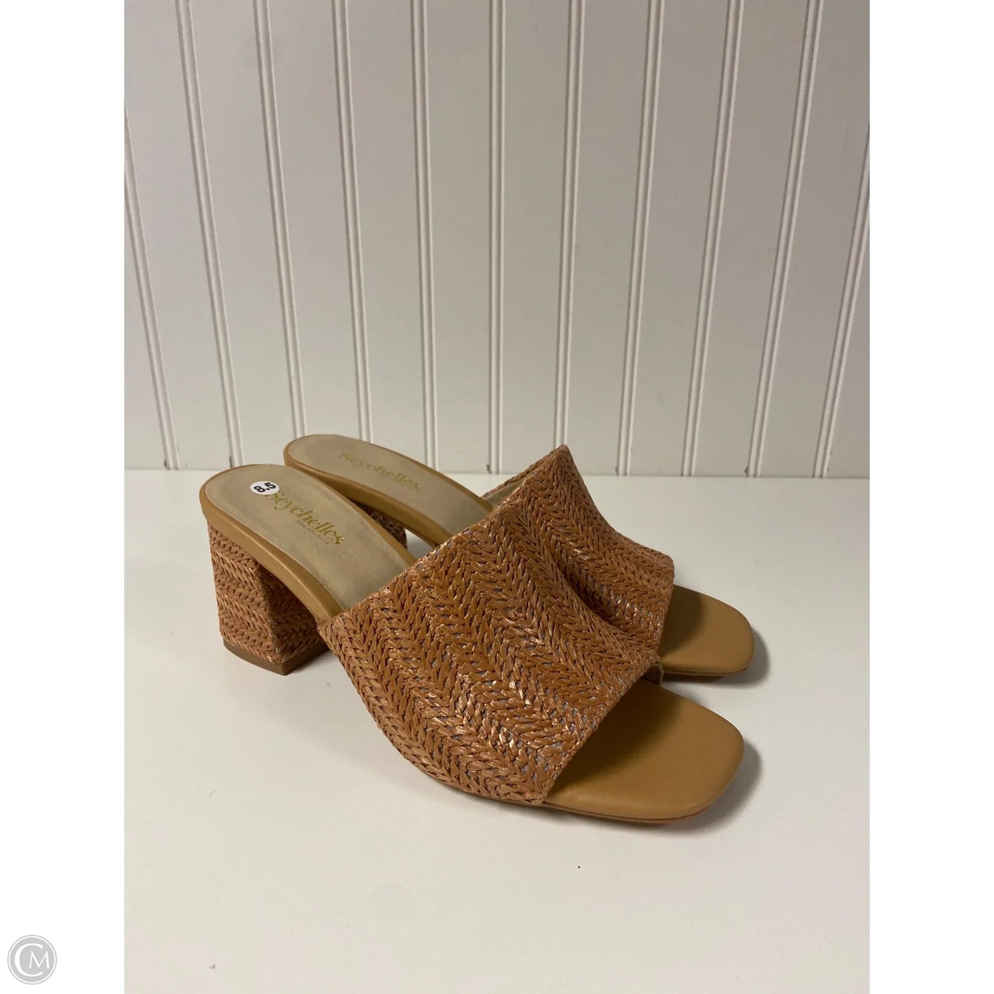 Sandals Heels Block By Seychelles In Tan, Size: 8.5
