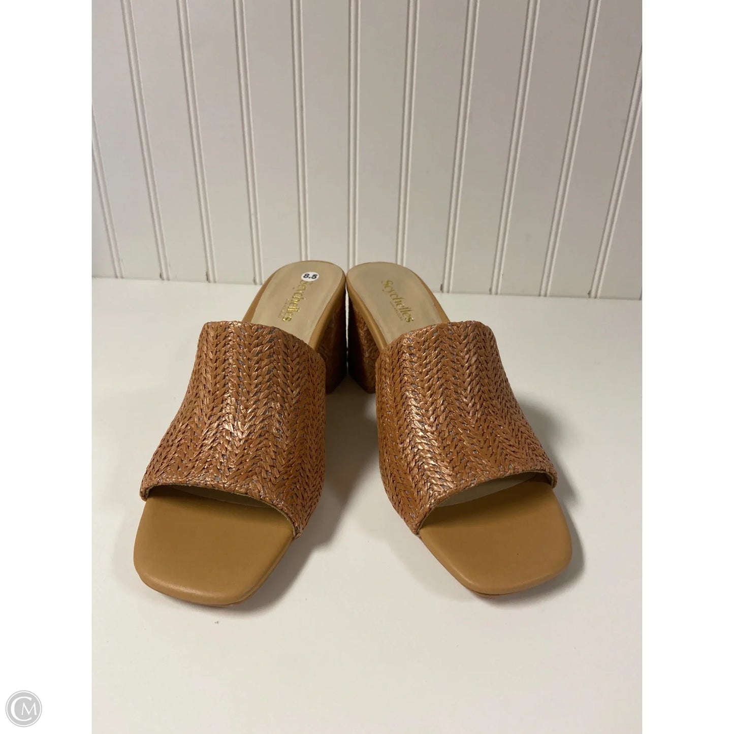 Sandals Heels Block By Seychelles In Tan, Size: 8.5