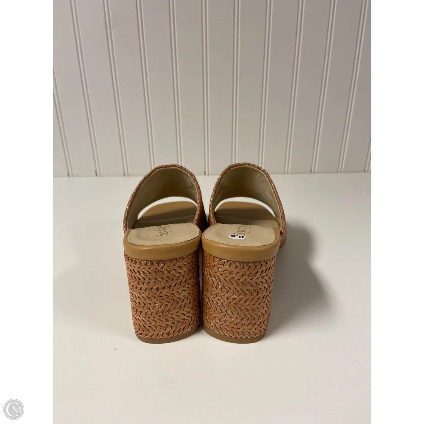 Sandals Heels Block By Seychelles In Tan, Size: 8.5