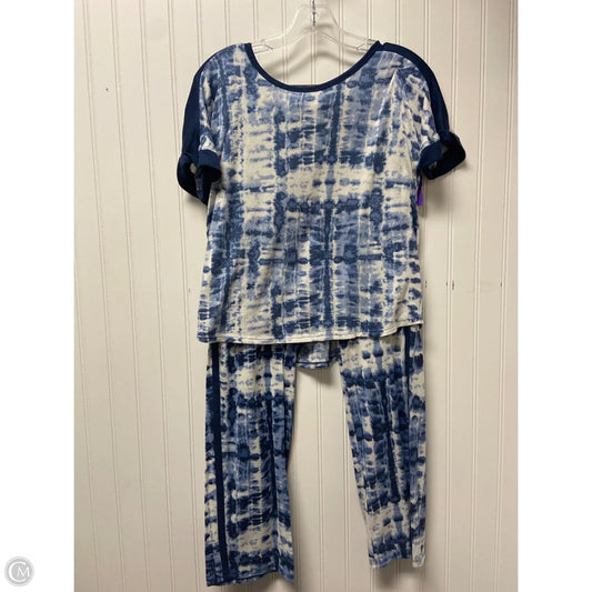 Lounge Set Pants By Lucky Brand In Blue & White, Size: M