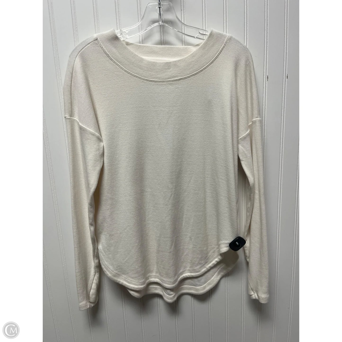Athletic Top Long Sleeve Crewneck By Athleta In White, Size: S