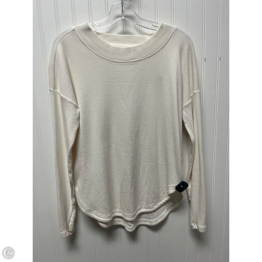 Athletic Top Long Sleeve Crewneck By Athleta In White, Size: S