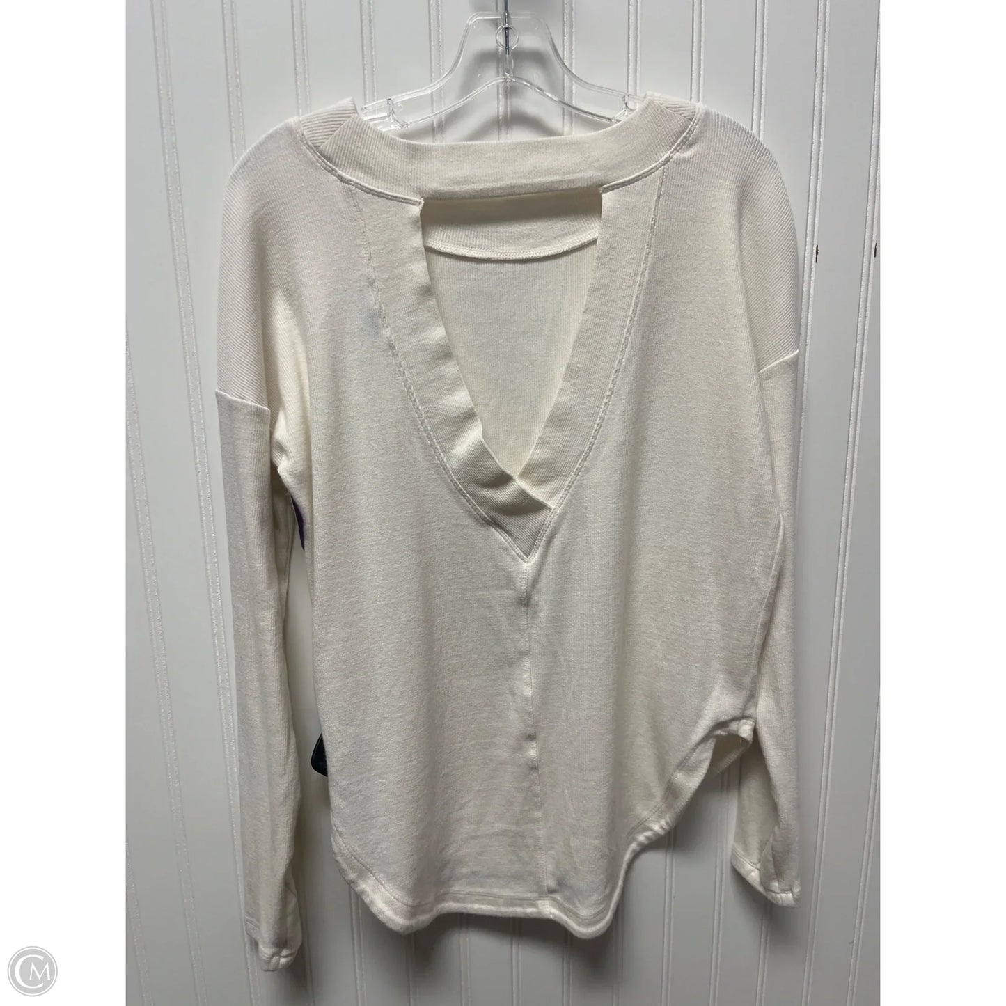 Athletic Top Long Sleeve Crewneck By Athleta In White, Size: S