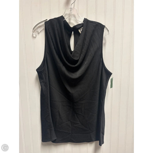 Top Sleeveless By Anne Klein In Black, Size: L