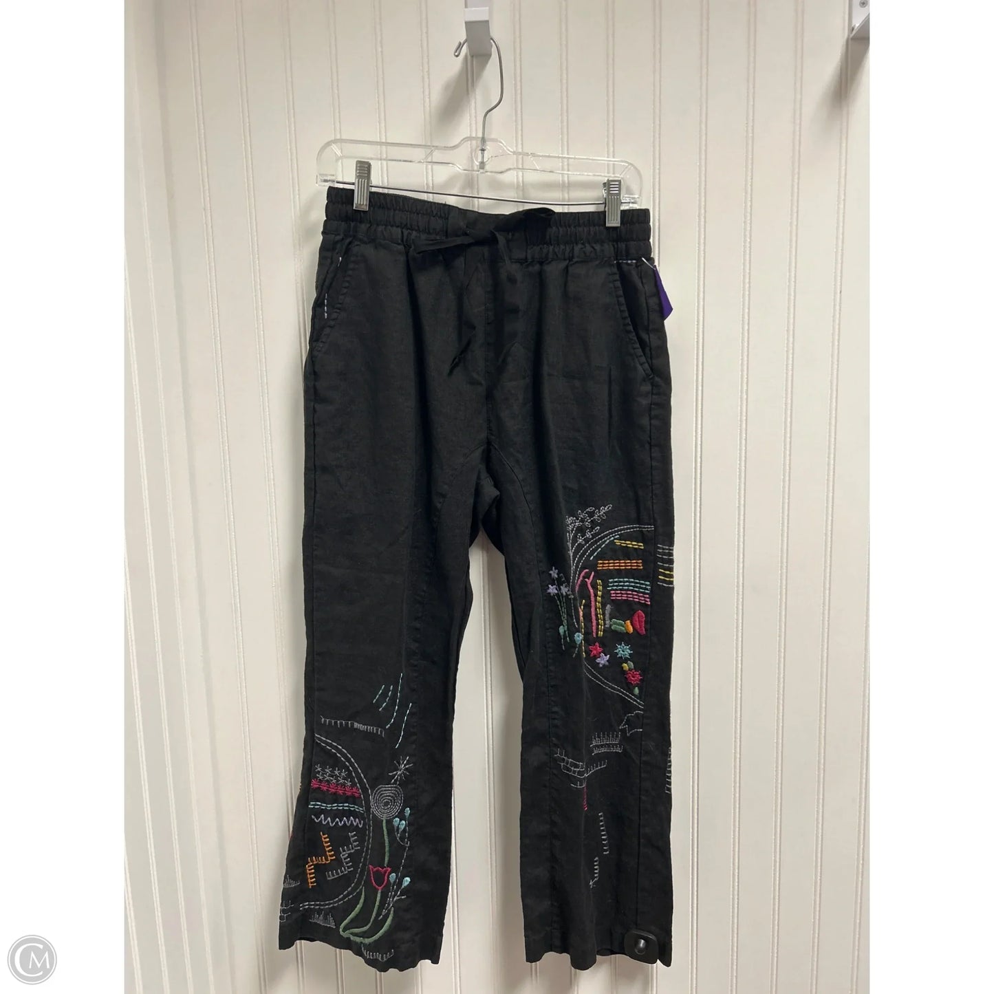 Pants Linen By Johnny Was In Black, Size: Xs
