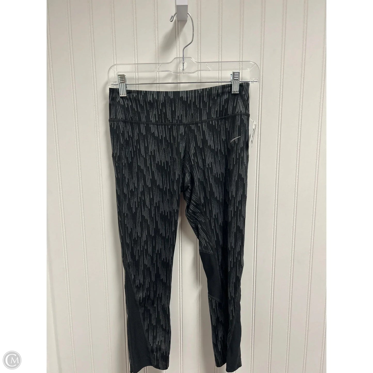 Athletic Leggings By Nike In Black & Grey, Size: S