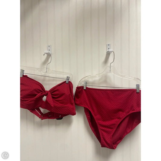 Swimsuit 2pc By Xhilaration In Red, Size: 3x