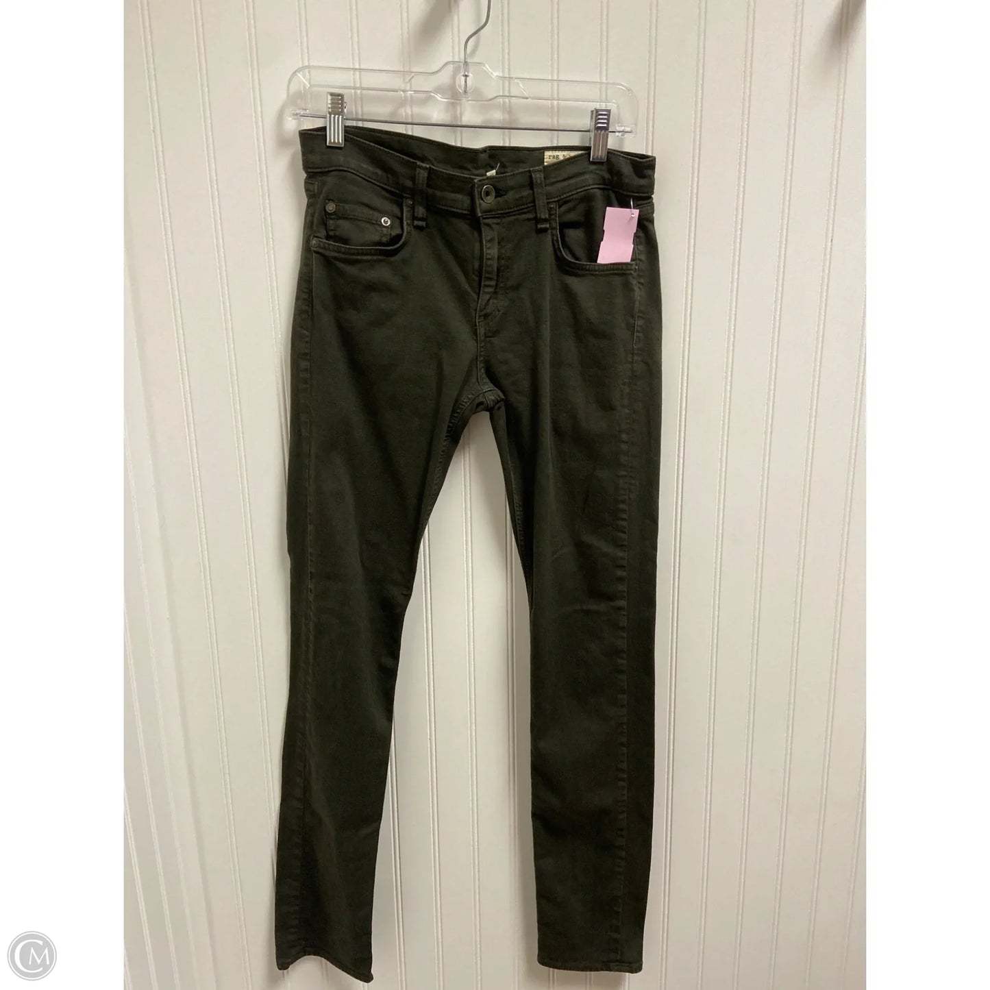 Jeans Skinny By Rag And Bone In Green Denim, Size: 4