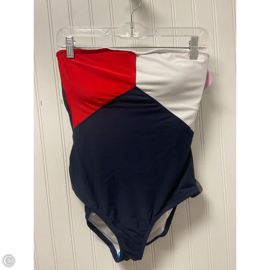Swimsuit By Tommy Hilfiger In Blue & Red & White, Size: L