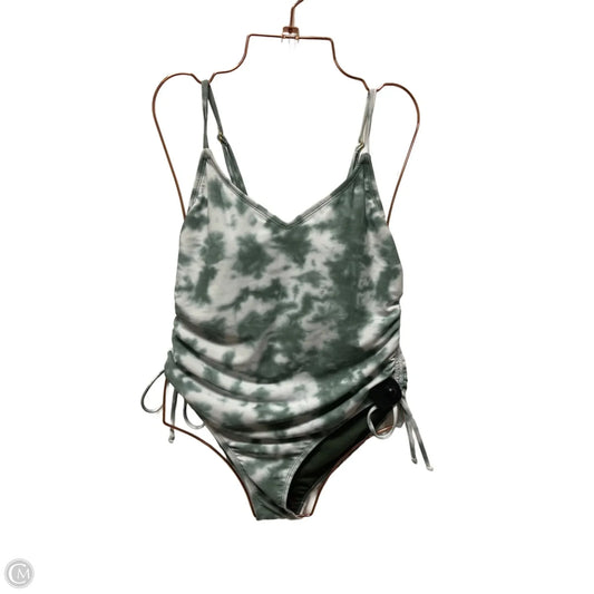 Swimsuit By Clothes Mentor In Green & White, Size: M
