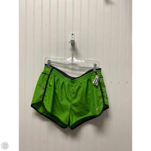 Athletic Shorts By Nike In Green & Grey, Size: L