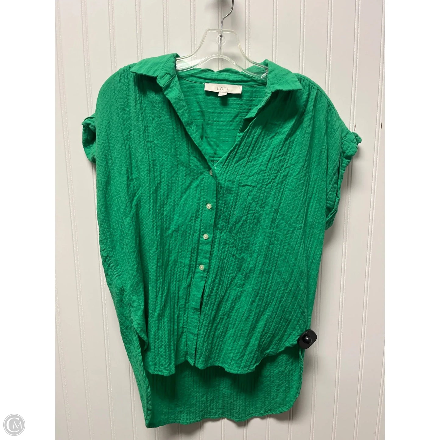 Top Short Sleeve By Loft In Green, Size: Xs