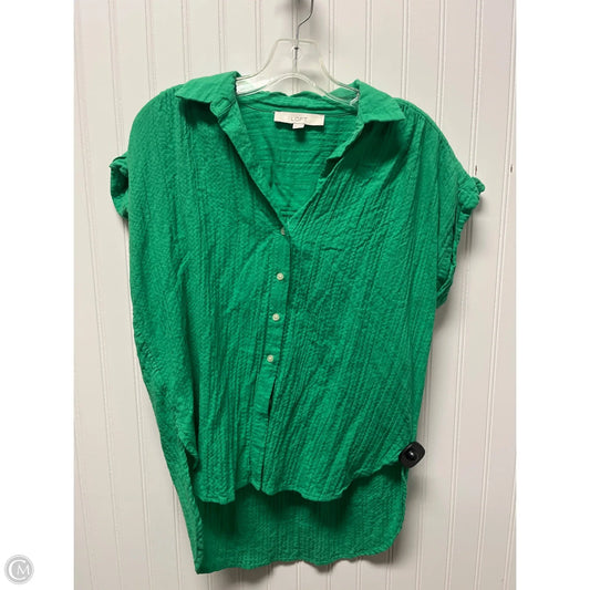 Top Short Sleeve By Loft In Green, Size: Xs