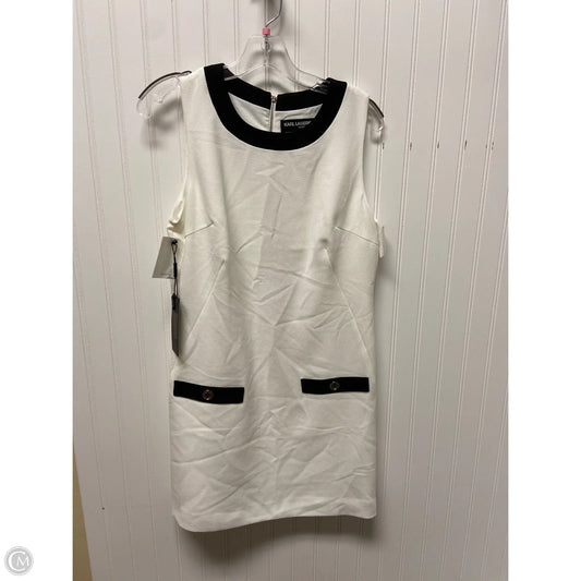 Dress Designer By Karl Lagerfeld In White, Size: M